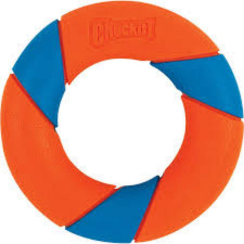Chuckit! Ultra Ring Flying Disc Rubber Dog Toy High Visibility Throw and Fetch Frisbee Toy For Dogs
