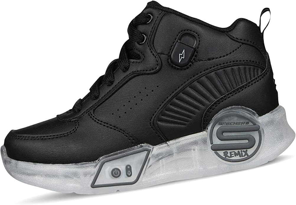 Skechers Boy's Sport Lighted - S Lights Remix 400620L (Little Kid/Big Kid) Black 13 Little Kid M