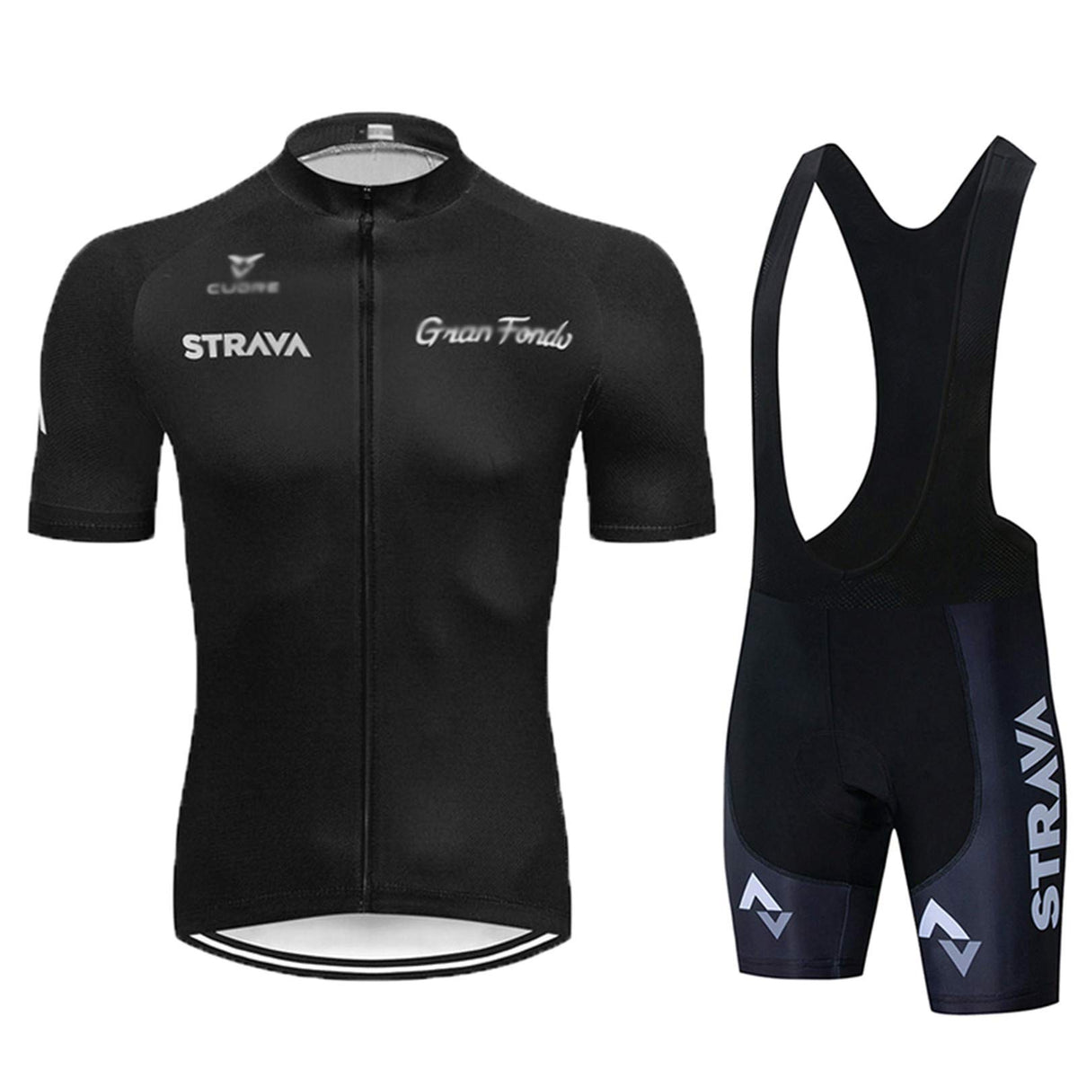 Men?s Summer Cycling Short Sleeve Top and Gel Bib Shorts Set, Short Sleeve Cycling Suits Set, Cycling Jersey Kits Breathable MTB Clothing Suits (Black,4XL)
