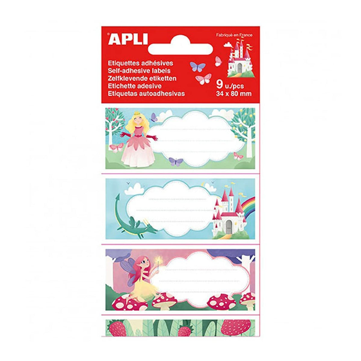 APLI 18436 Princess School Labels 9 u.