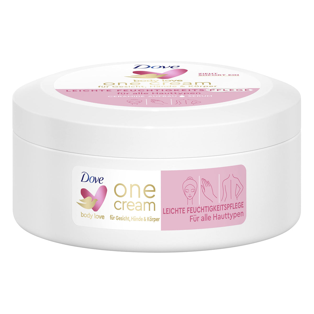 Dove Body Love One Cream Lightweight Moisturising Body Cream for Face, Hands and Body for All Skin Types 250 ml Pack of 1