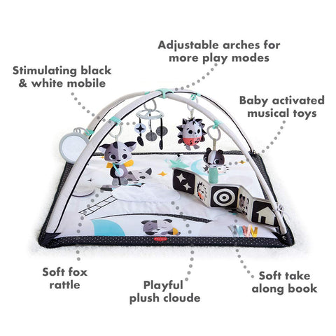 Tiny Love Black & White Gymini Infant Activity Play Mat With-Book, Magical Tales, Deluxe
