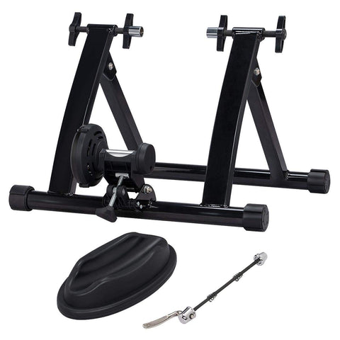Yaheetech Turbo Trainer Magnetic Bike Trainer Indoor Exercise Bike Trainer Stand Magnetic Resistance Bicycle Training Stand for Mountain & Road Bikes 26'' to 28'' and 700C wheels