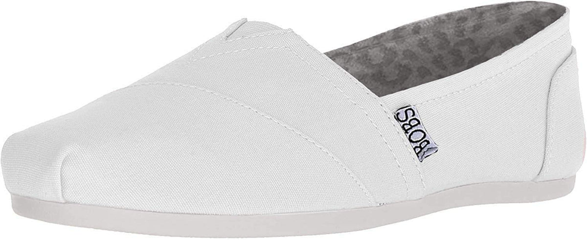 Skechers Women's Bobs Plush - Peace & love, White, 8.5 M US