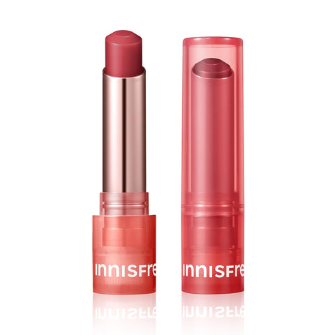 innisfree Dewy Tint Lip Balm with Hydrating Hyaluronic Acid and Ceramides, Tinted Korean Lip Balm, Rose Brick