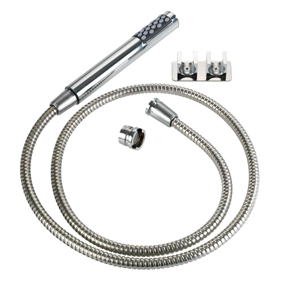 Wenko Bathroom Sink Shower Head with Duo Hooks Shiny Chrome