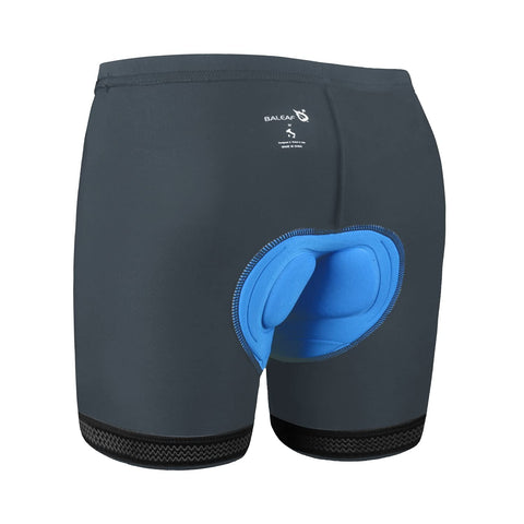 BALEAF Men's Bike Shorts 3D Padded Cycling Underwear with Padding Anti-slip Silicon Mountain Biking Bicycle Gear Grey S