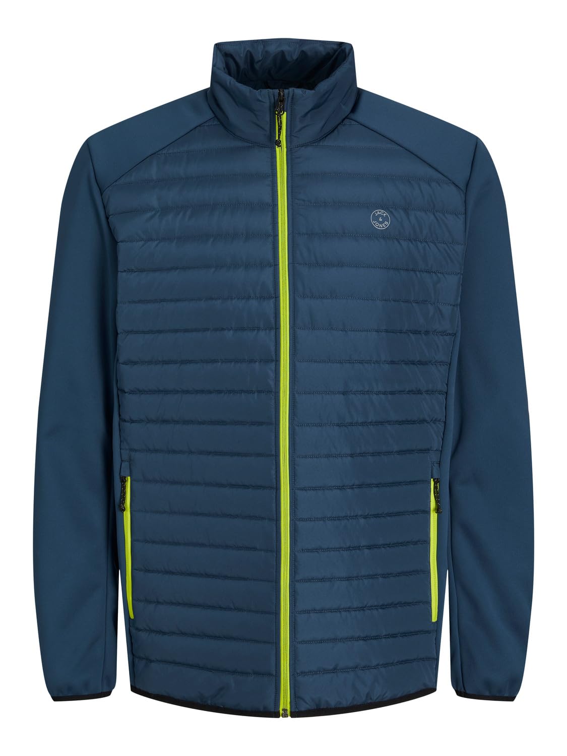 JACK & JONES Men's Jjemulti Quilted Collar Noos Jacket, Navy Blazer/Detail: Set-in Sleeves, XL