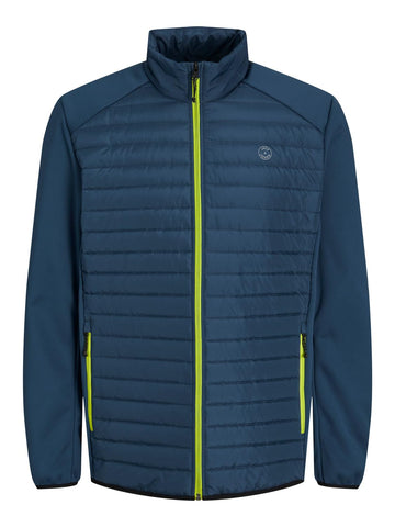 JACK & JONES Men's Jjemulti Quilted Collar Noos Jacket, Navy Blazer/Detail: Set-in Sleeves, XL