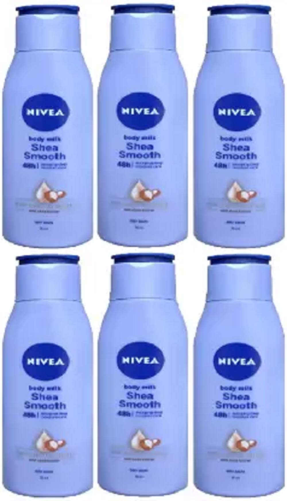 Nivea Body Milk Shea Smooth 6 Units of 75ml each (450 ml)