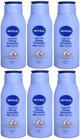 Nivea Body Milk Shea Smooth 6 Units of 75ml each (450 ml)