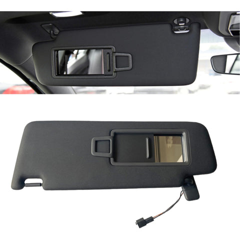 LadyCent Car Sun Visor for Seat Arona Ateca Ibiza ST, Gray Front Sun Visor Panel with Makeup Mirror 5GG857551,Left-Black