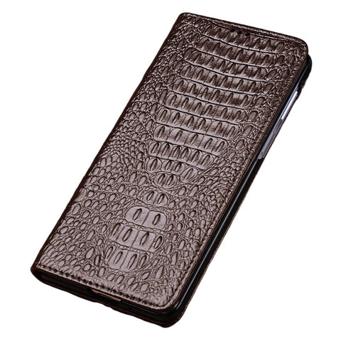 Business Case for Honor Magic V3,Auto Wake/Sleep Function Luxury Genuine Leather Magnetic Closure Flip Cover with Soft Microfiber Lining Hard PC Shell,B