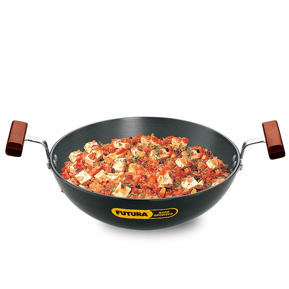 Futura Hard Anodised Round Bottom Deep-Fry Pan(22cm/1.5 litres)