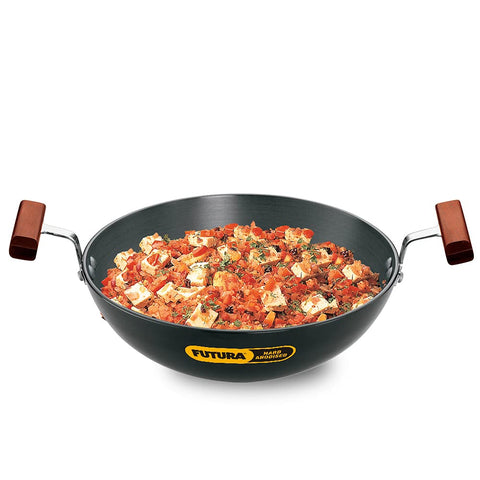 Futura Hard Anodised Round Bottom Deep-Fry Pan(22cm/1.5 litres)