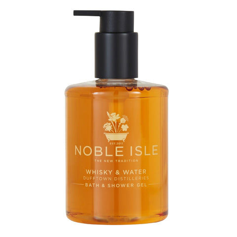 Noble Isle Whiskey & Water Bath & Shower Gel | Luxury Mens Body Wash with Fine British Fragrance Oils | Vegan Body Wash & Paraben Free Body Wash (8.45 oz)