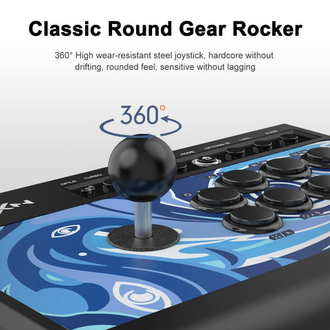 PXN Arcade Fight Stick, 008 Street Fighter Arcade Game Fighting Joystick with USB Port, with Turbo & Audio Functions, Suitable for Xbox One, Xbox Series X|S, PS3, PS4, Switch/Switch Lith, PC Windows