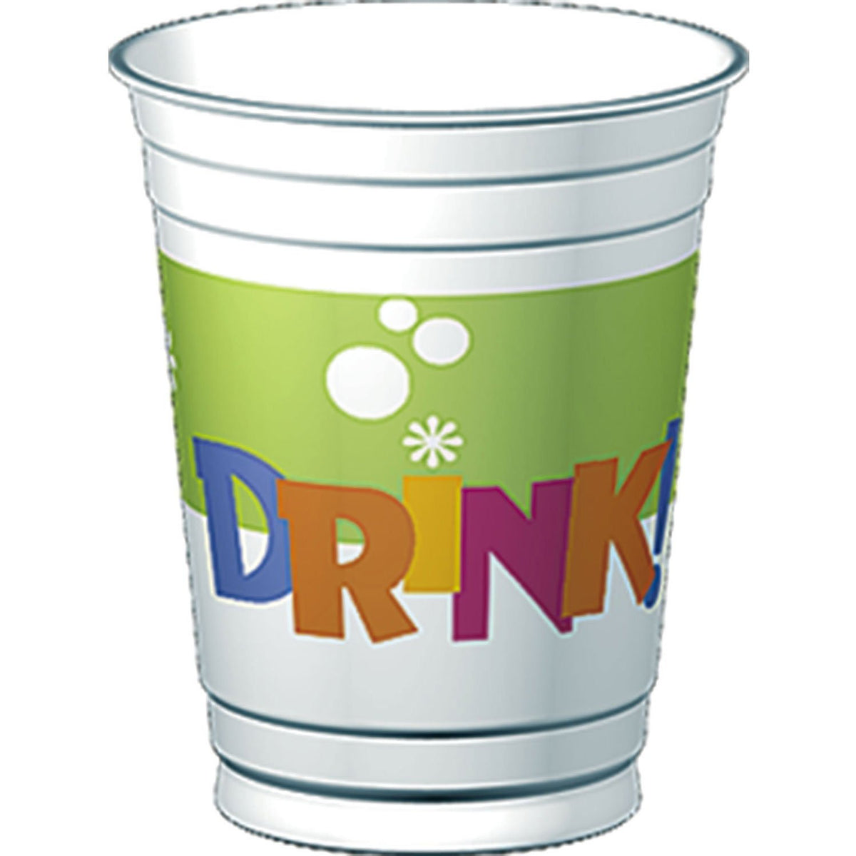Eat, Drink and Party 14 oz. Plastic Cups (8 count) Party Accessory