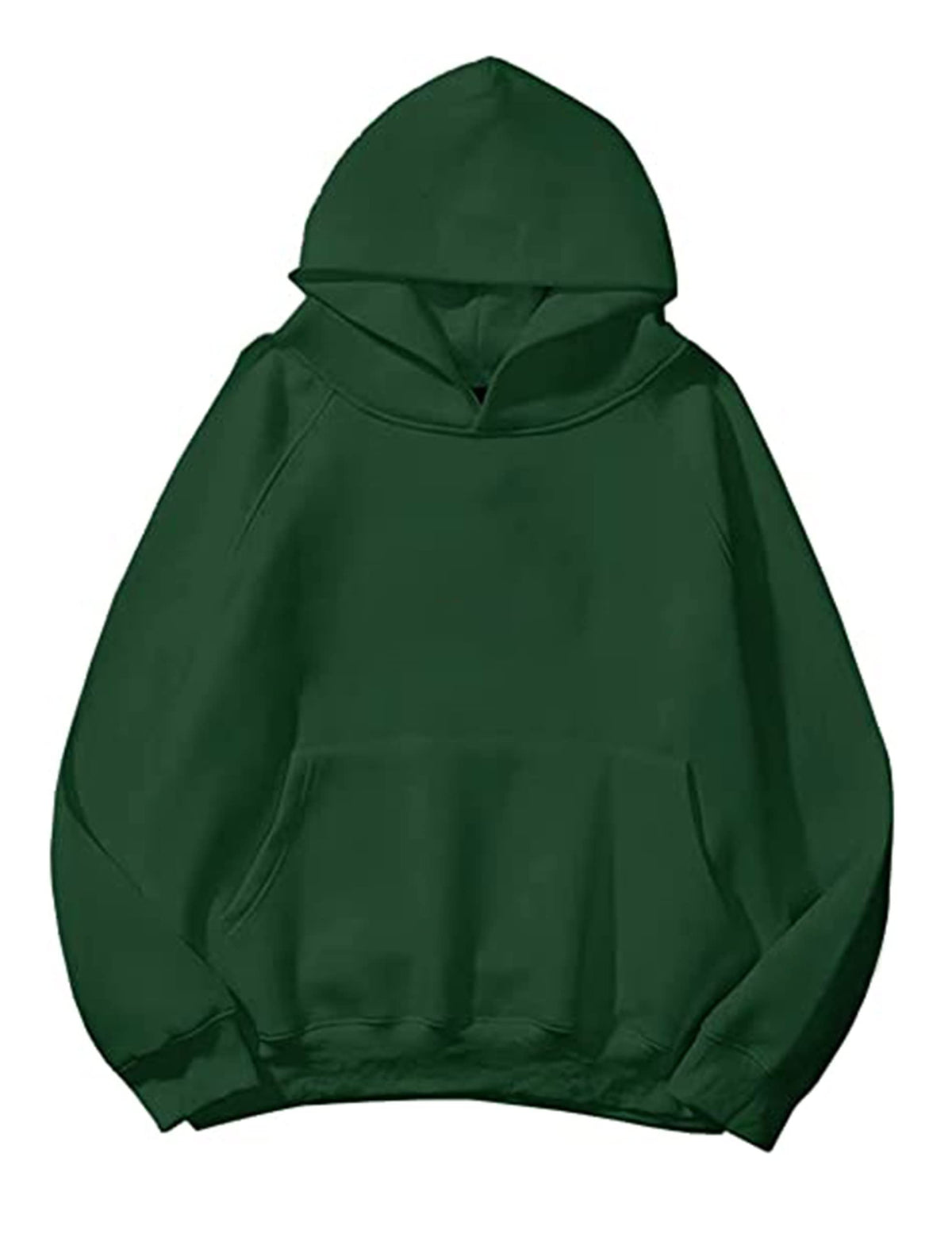 SAFRISIOR Oversized Hoodies for Women and Men Couples Fleece Basic Solid Hooded Sweatshirt Pullover Jackets Green
