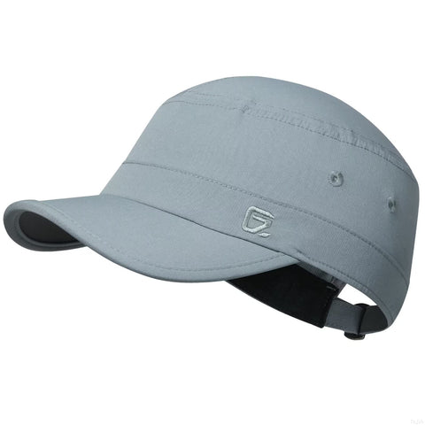 GADIEMKENSD Stretch Army Cap Sport Military Style Sun Hat for Men Women Tripper Cap Summer Cooling Travel Hiking Tactical Cadet Hat Dad Hats Breathable Flat Top Short Bill Corps Hat Mint Green