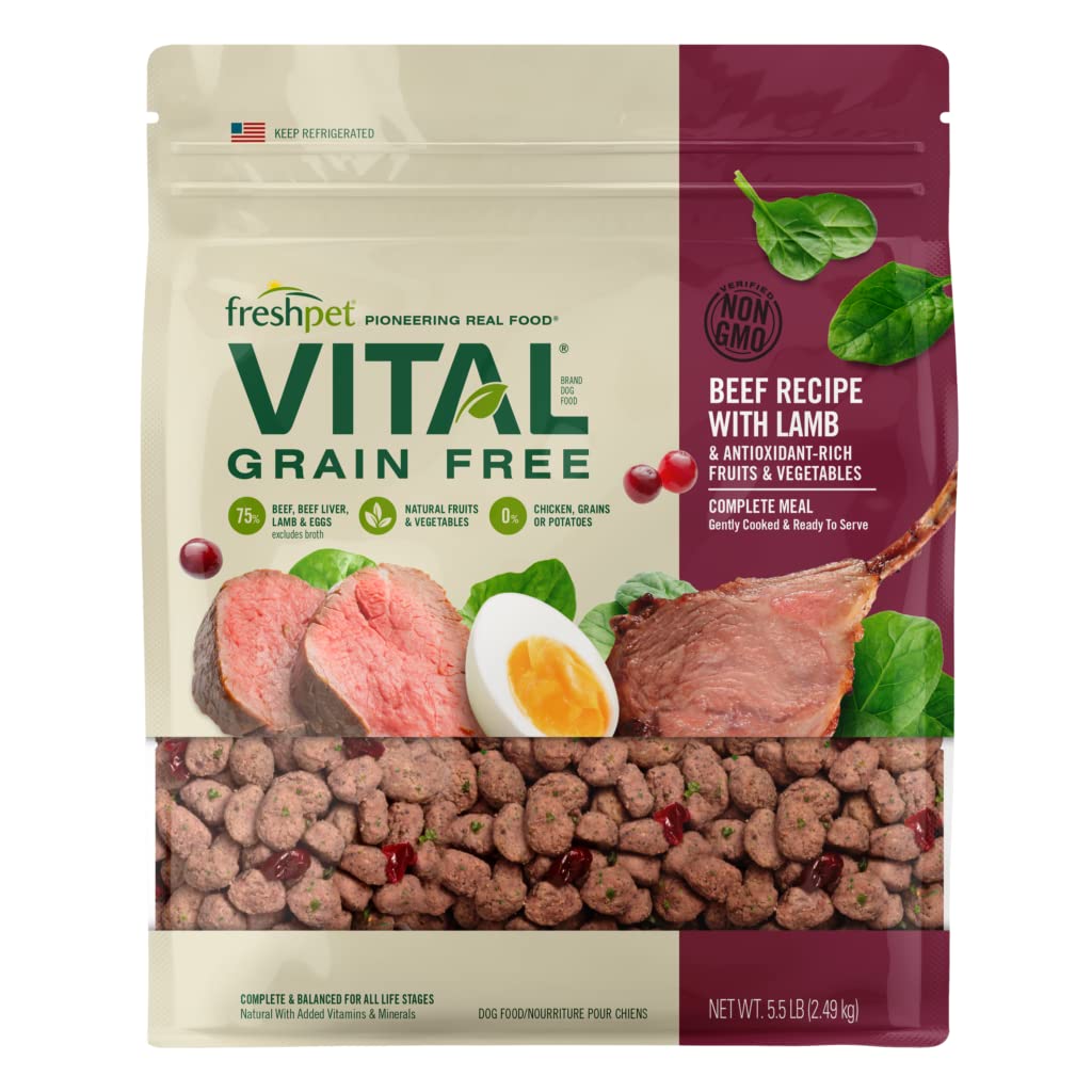 Freshpet Vital Complete Meals Grain-Free Beef & Lamb Fresh Dog Food, 5.5 lbs.