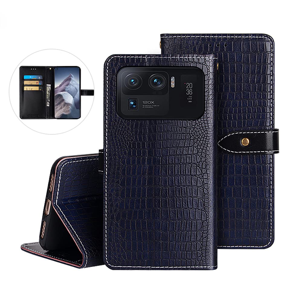 YLYT Shockproof - Blue Flip Leather TPU Silicone Luxury Cover Stand Wallet Case For Xiaomi Mi 11 Ultra 6.81 inch Card Slots Pouch Skin