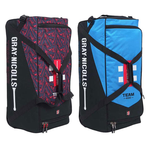 Gray-Nicolls Team 200 Wheelie Holdall - Black/Cyan
