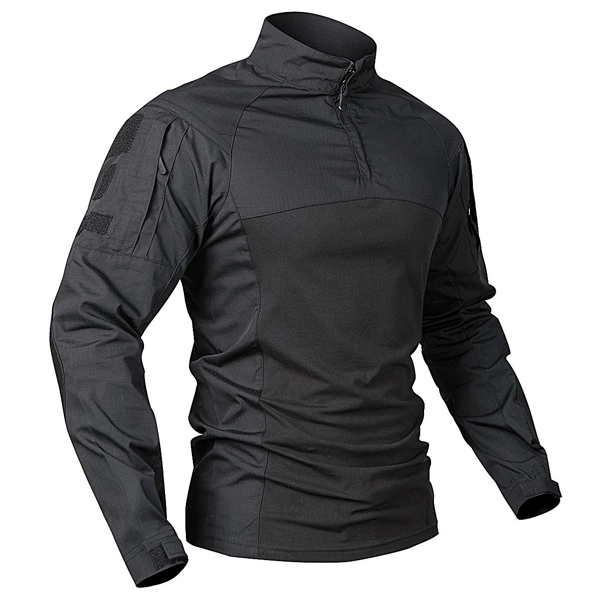 CARWORNIC Men's Tactical Military Combat Shirt Long Sleeve Camo Airsoft T Shirt