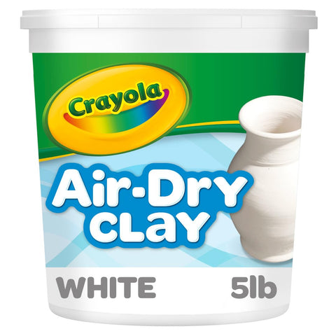 Crayola Air Dry Clay, Natural White Modeling Clay, 5 Lb Bucket