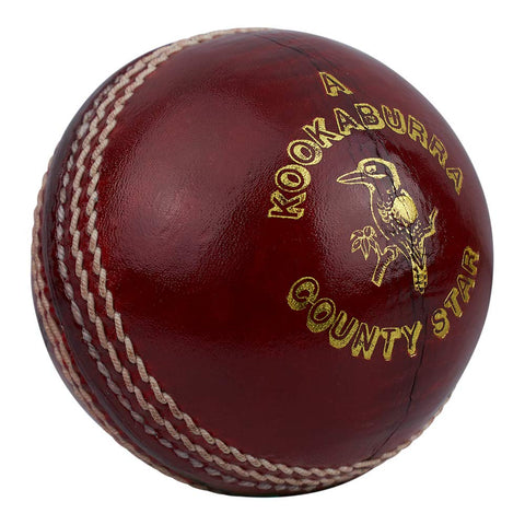Kookaburra Unisex's County Star, 5.5oz Cricket Ball, Red, Mens