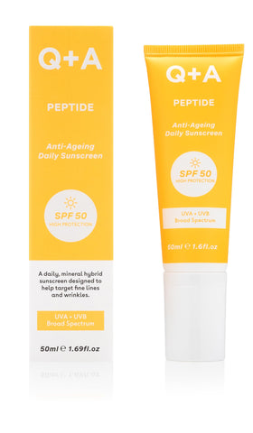 Q+A Peptide Sunscreen SPF 50, 50ml