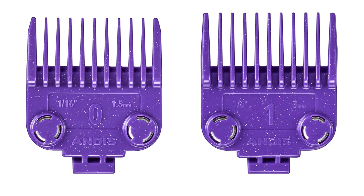 Andis 561002 OG Master Dual Magnet Attachment Clipper Guard Set, 2-Pack, Purple