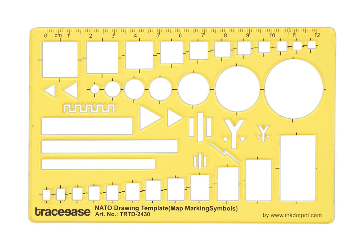 Traceease Drafting NATO Drawing Template Drawing Stencil,Designing Template Measuring Ruler