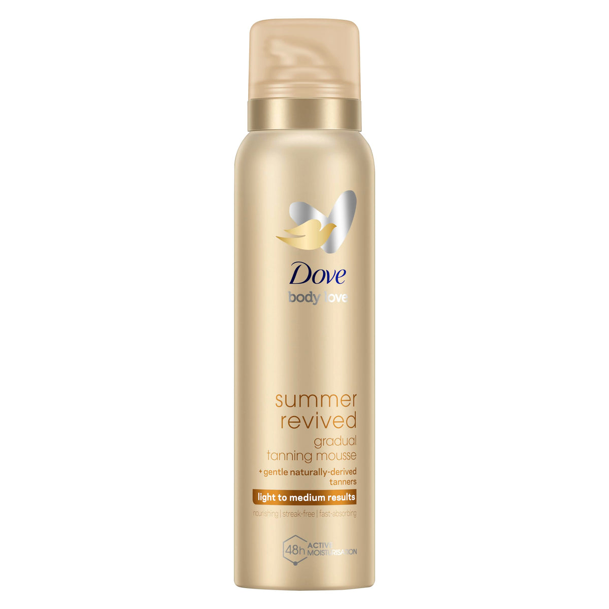 Dove Summer Revived Light to Medium Gradual Self Tan Body Mousse 1 Tanning Mousse For a Natural-Looking Self Tan Gradual Tanner For All Skin Types 150 ml