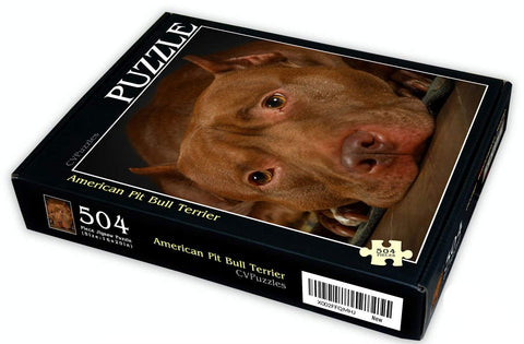 CVPuzzles American Pit Bull Terrier 504 Piece Jigsaw Puzzle 16" X 20"