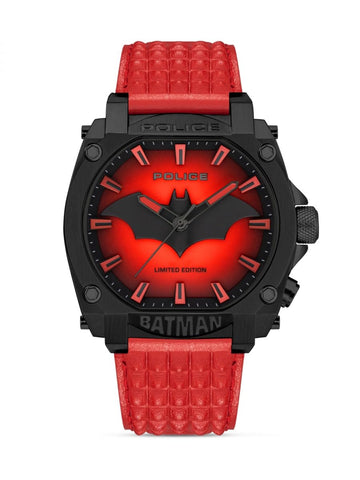 Police Watches Forever Batman Mens Analogue Quartz Watch with Leather Bracelet PEWGD0022604