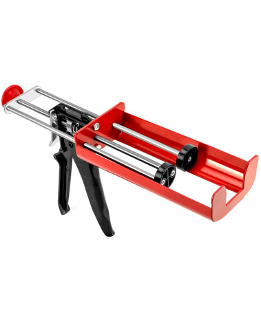 QWORK Epoxy Gun 400 mL/13.5 fl oz (1:1 Mix Ratio) Caulking Gun Effortless Silicone Sealant Caulk Gun, Dual Component Applicator for Panel Bond Gun