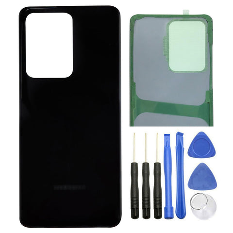 ubrokeifixit Housing Galaxy S20 Ultra Rear Back Glass Cover Replacement for Samsung Galaxy S20 Ultra 6.9" LTE G988B/DS,S20 Ultra 5G SM-G988((NOT for S20+ 6.7",NOT for S20 6.2") (Black)