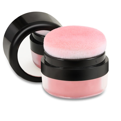 Apooliy Matte Blush Powder, Highly Pigmented Air Cushion Blush, Soft Fine Powder and Natural Blush Loose Powder with Mushroom Puff and Mirror
