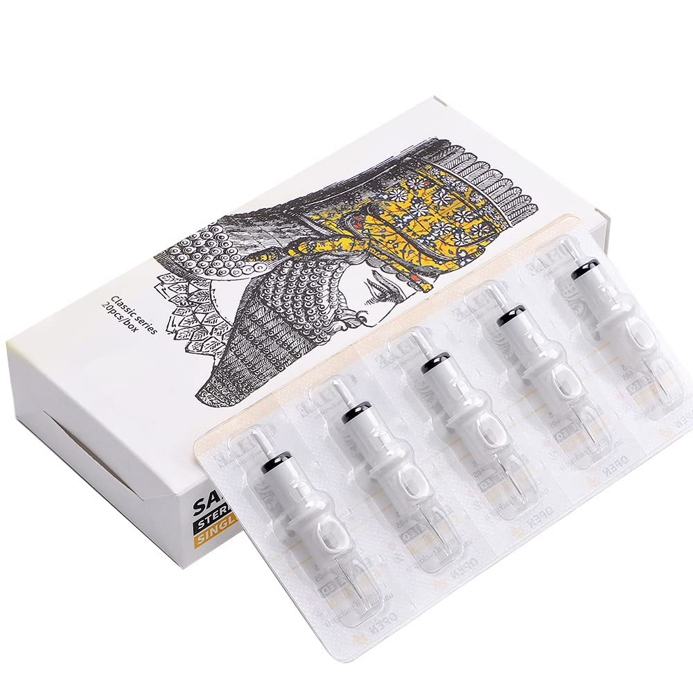 OTBK Tattoo Cartridge Needles?20pcs?,5M1 Tattoo Cartridges Professional Disposable Tattoo Needle Cartridge Sterilized Tattoo Needles Safe Cartridge Needles(1205M1)