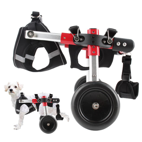 Anmas Box Dog Wheelchair, Dog Mobility Harness Wheelchair, Two Wheels Adjustable Dog Wheelchair for Hind Legs Rehabilitation, Small Pet Dog Wheelchair suitable for Puppies and Cats XS