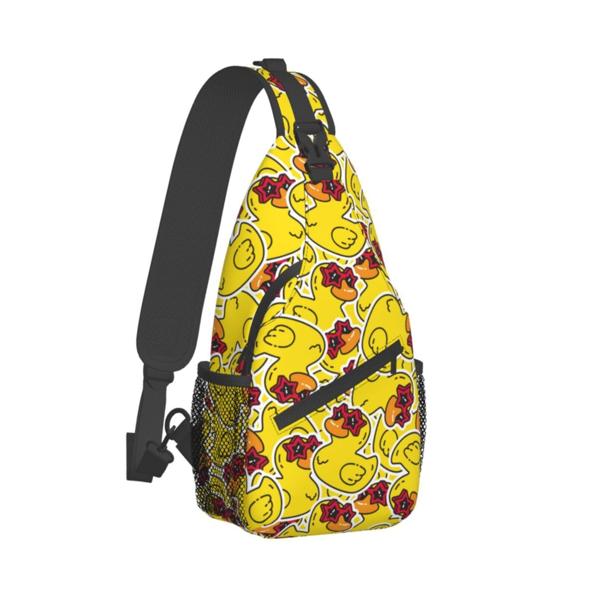 Yaemikoo Sling Backpack Crossbody Sling Bag Casual Chest Bags Travel Hiking Daypack Shoulder Bag for Women Men, Cute Funny Yellow Rubber Duck, One Size, Modern