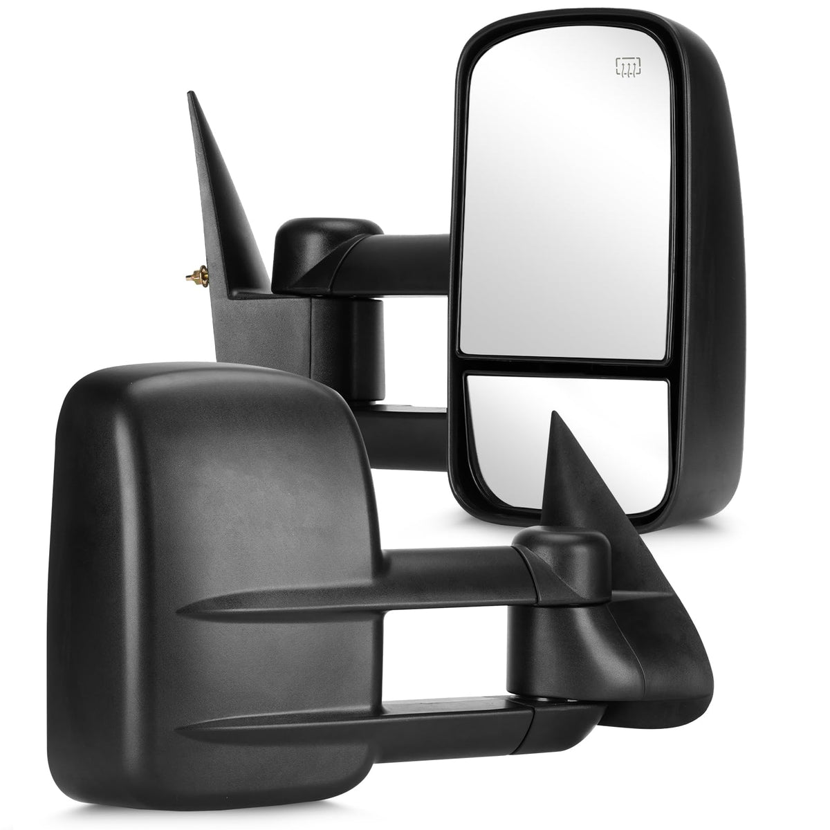 Youxmoto Towing Mirrors 1999 2000 2001 2002 For Chevy Silverado 1500/2500 HD 3500/ Suburban; For GMC Sierra Pickup Truck Tow Mirrors; W/Heated; Manual Extended/Folding