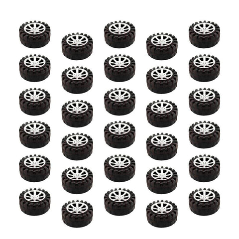 Milisten Rc Helicopters Rc Helicopters 30 Pcs Plastic Toys Wheel 42mm Round Car Model Wheel for DIY Painting Toy RC Vehicle Truck Boat Helicopter Supplies Robot Toys Robot Toys