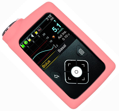 Solid Color Premium Silicone Soft Case for Medtronic Minimed Insulin Pump 630G/ 640G/ 670G/770G/780G (Pink)
