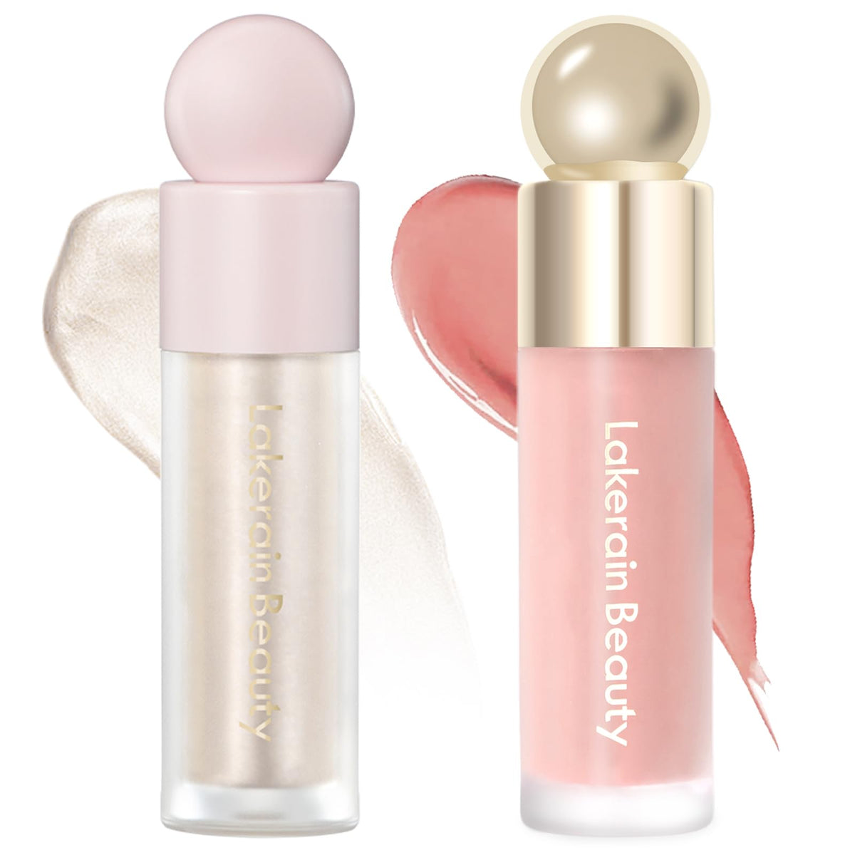 Erinde Liquid Blush & Liquid Highlighter Makeup, Soft Pinch Dewy Liquid Cream Blush, Shimmer Face Highlighter, Soft Velvet Silk Texture Blush, Buildable and Blendable