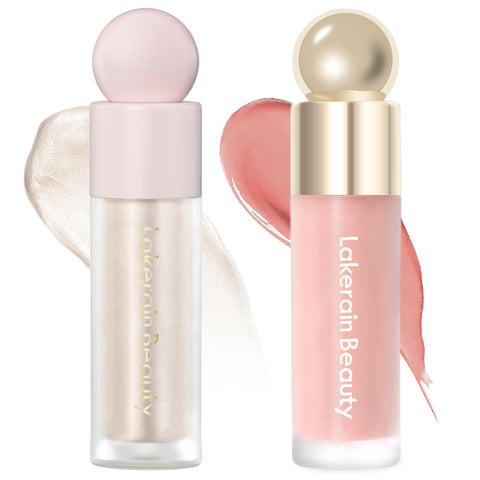 Erinde Liquid Blush & Liquid Highlighter Makeup, Soft Pinch Dewy Liquid Cream Blush, Shimmer Face Highlighter, Soft Velvet Silk Texture Blush, Buildable and Blendable