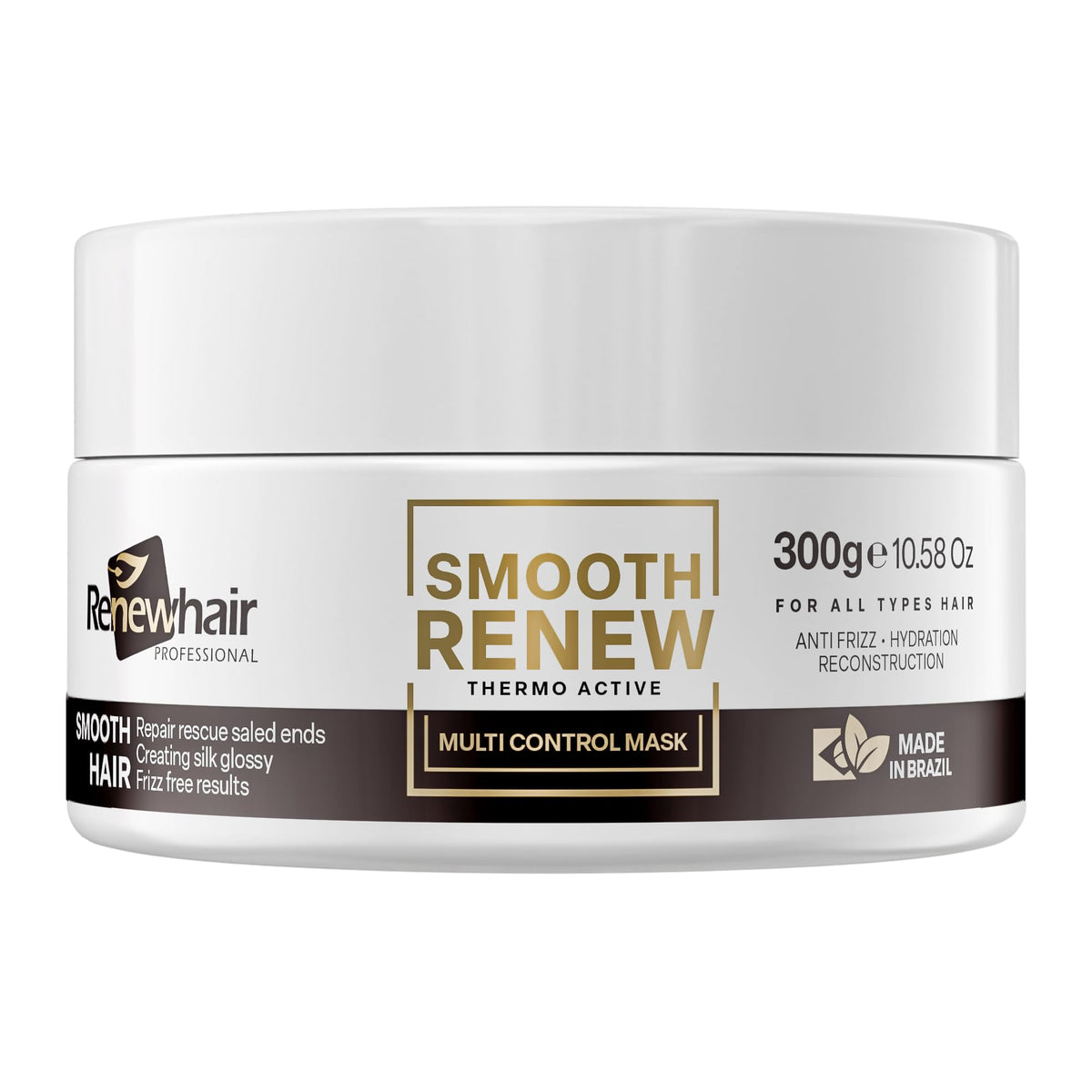 Smooth Renew Hair Treatment, 300g, Volume reduced, anti-frizz Thermo Active, Salon Finish,Brazilian Treatment Hair Mask