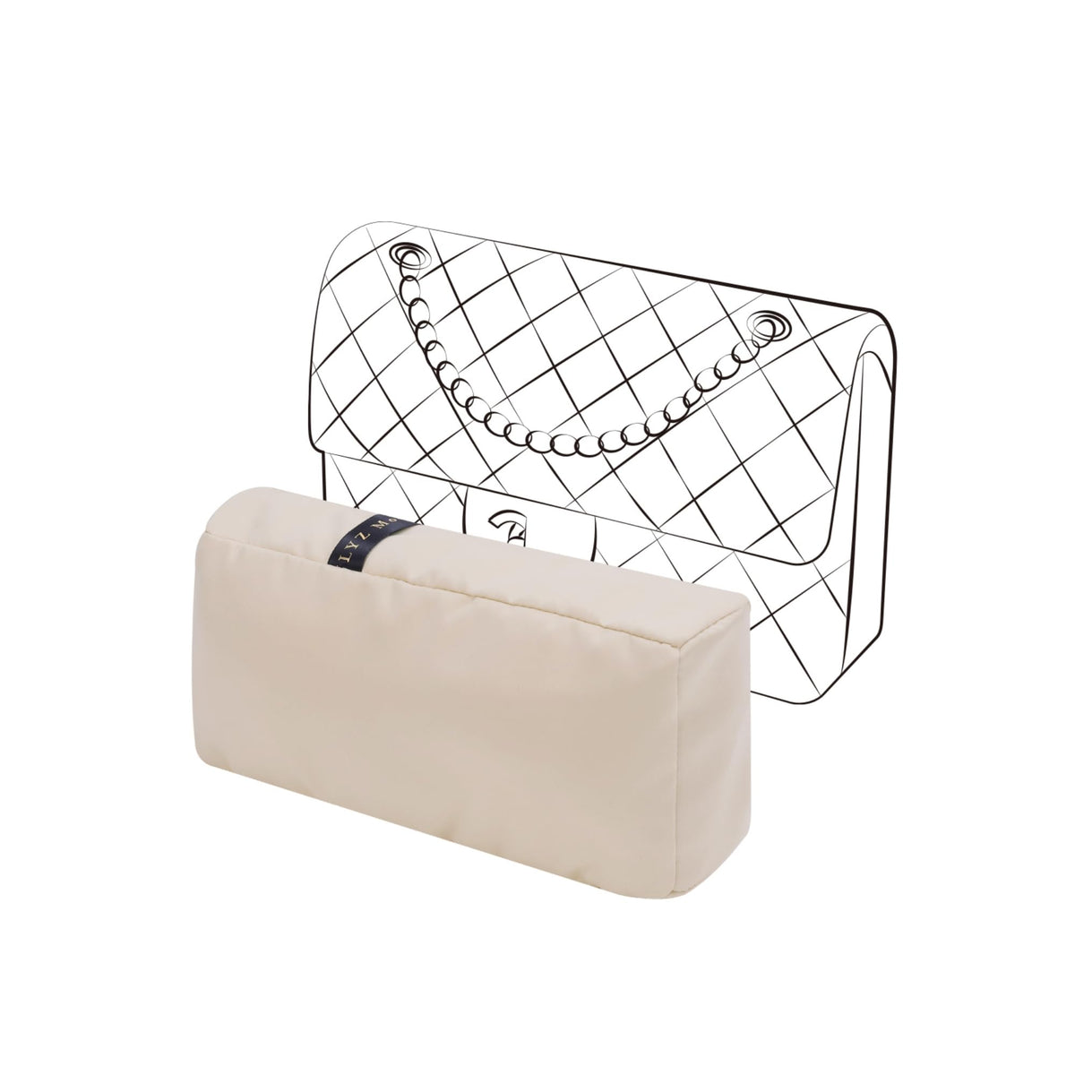 JLYZ Moon Shaper for CF 25 Medium Bag, Velvet Bag Pillow Shapers for Luxury Purse, Superior Resilience, Exclusively for Classic Flap Medium 25