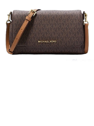 Michael Kors Medium Logo Convertible Crossbody Bag (Brown Signature)